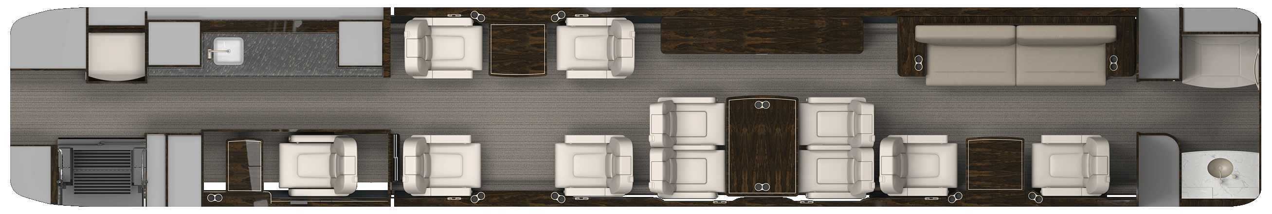 Forward Galley with Crew Compartment