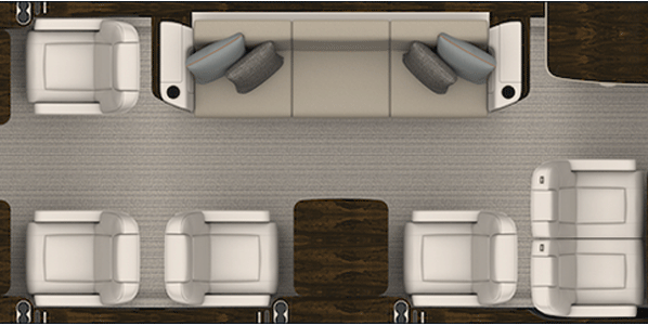 Forward Galley with 4 Living Areas