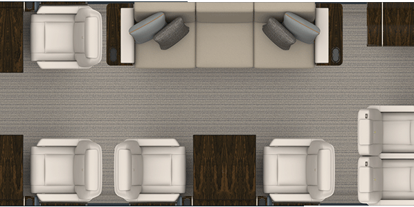 Forward Galley with 4 Living Areas