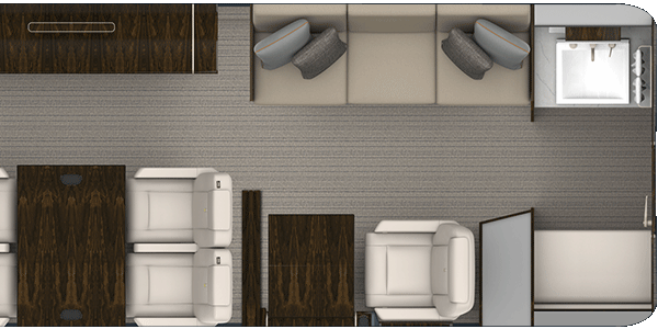 Forward Galley with 4 Living Areas