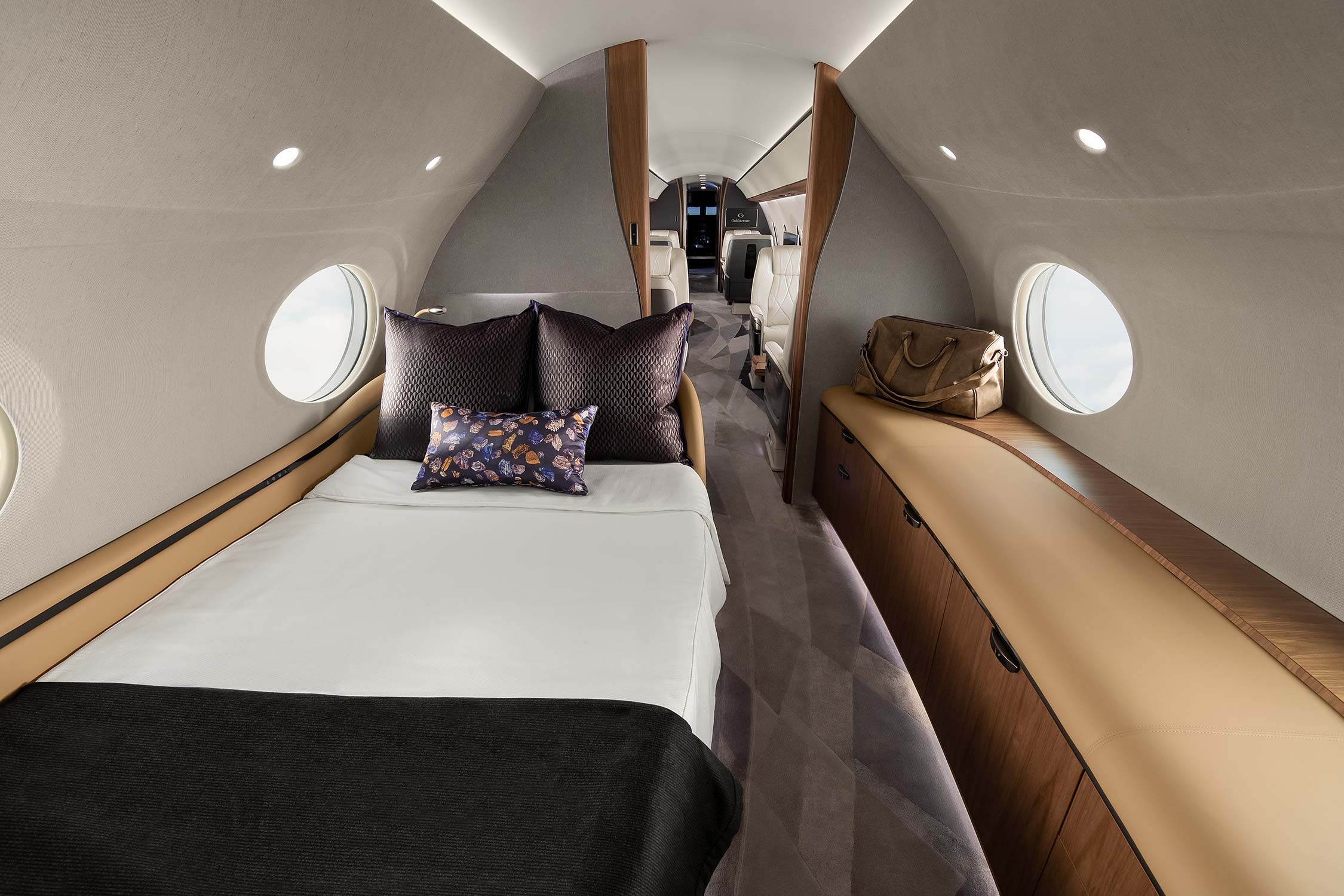 Sleeping quarters in a private airplane