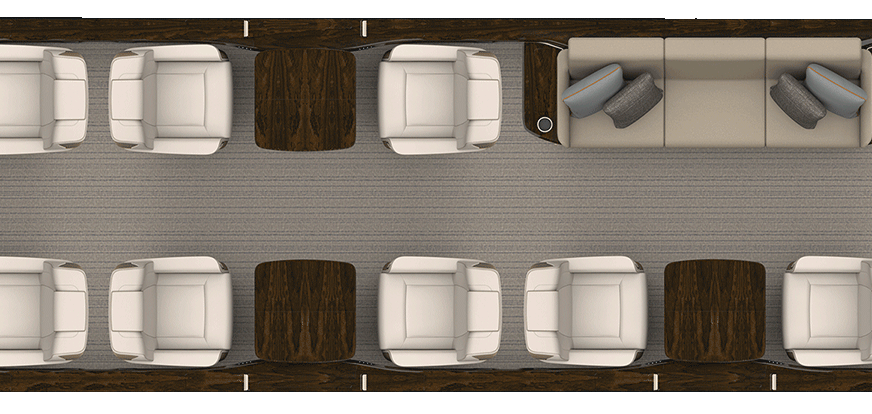 Rendering of Forward Galley aircraft floorplan