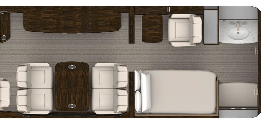 Rendering of Forward Galley aircraft floorplan