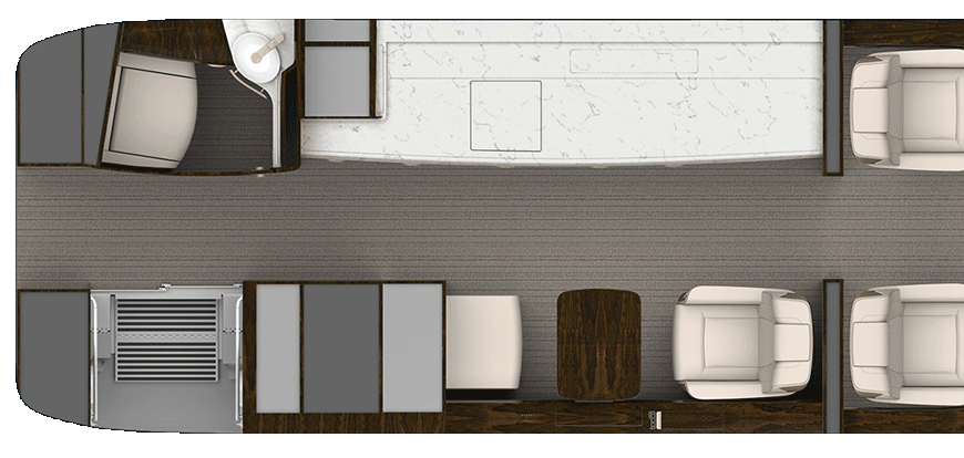 Rendering of Ultragalley aircraft floorplan