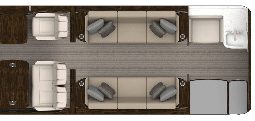 Rendering of Ultragalley aircraft floorplan